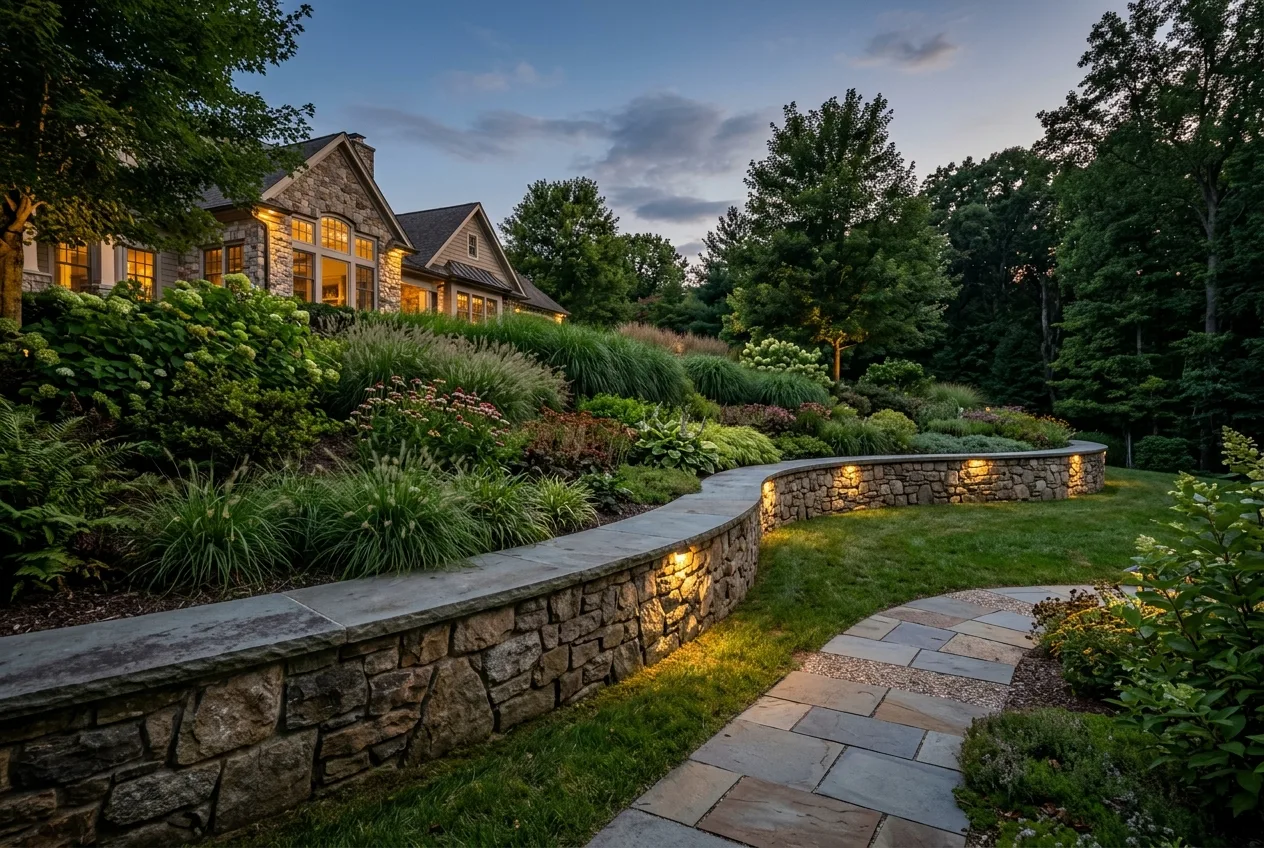 Retaining walls project by Froio's Lawn & Landscape